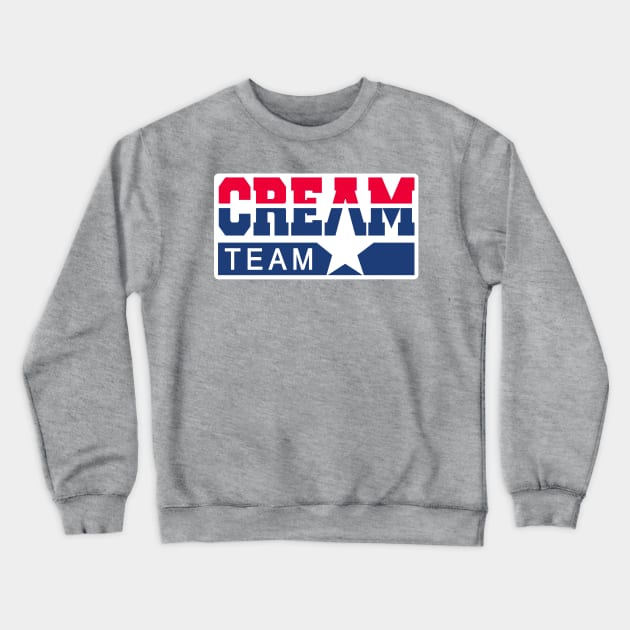 Cream Team Crewneck Sweatshirt by nickbuccelli